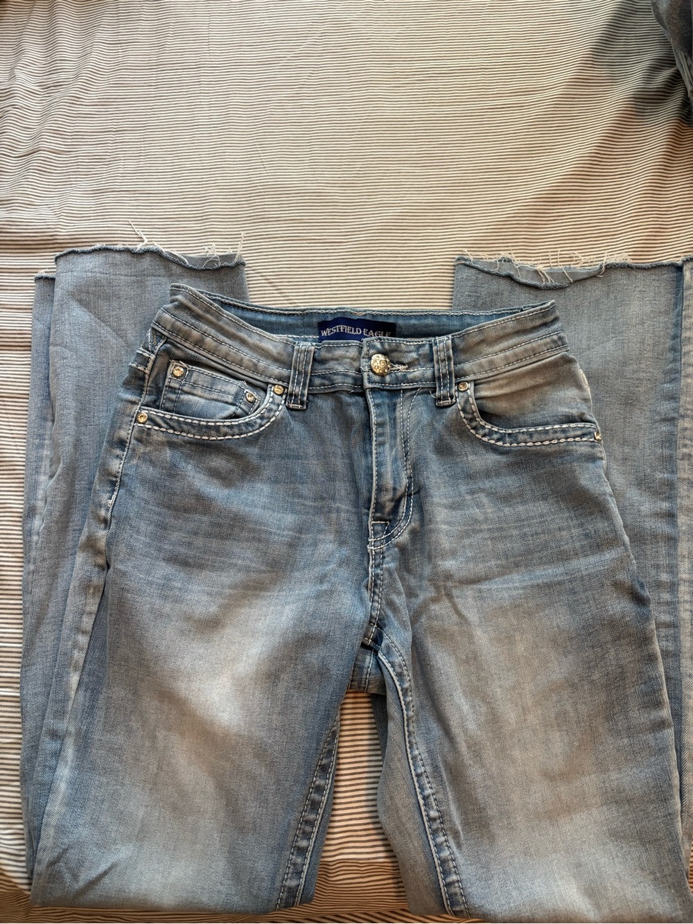 Jeans Women's Light Blue Jeans with Bling Butt